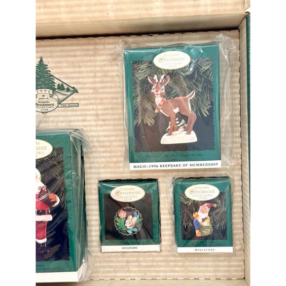 1996 Hallmark Keepsake Ornament Collector's Club Membership Kit 3 Ornaments Set - Picture 2 of 5